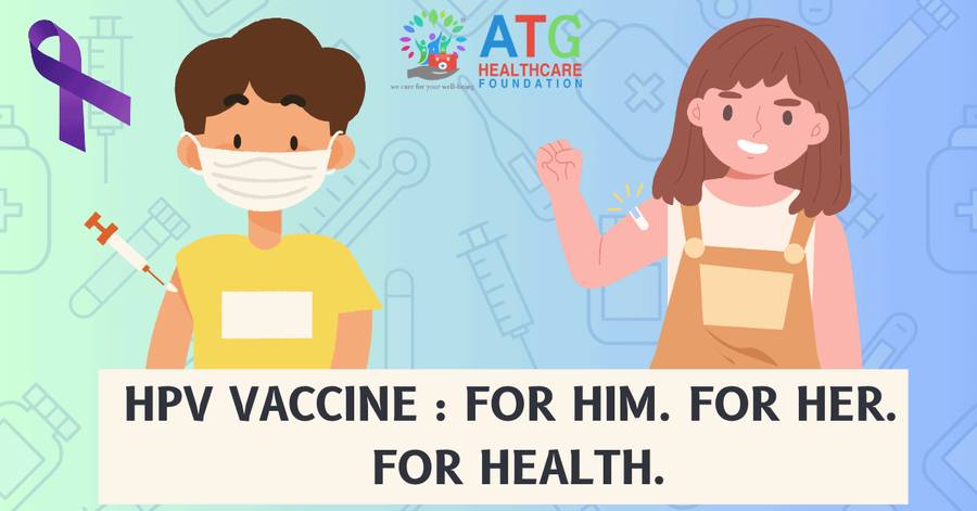 Educational graphic about HPV vaccination and prevention.